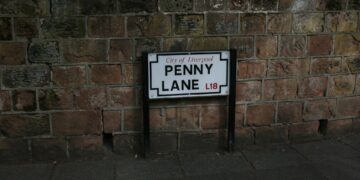 Sign of Penny Lane, a title to the popular Beatles song