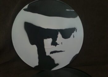 Elton John pictured on a record